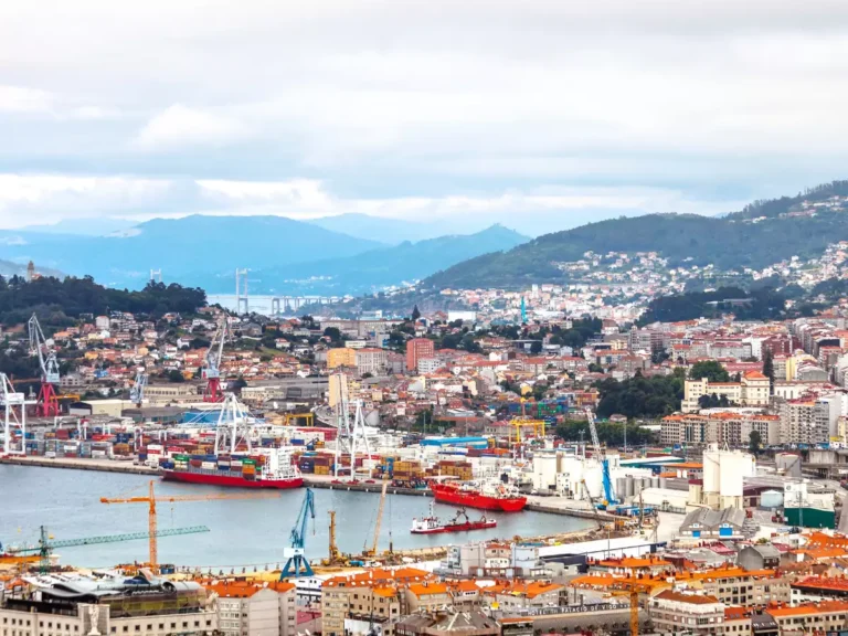 Blick auf die Stadt Vigo